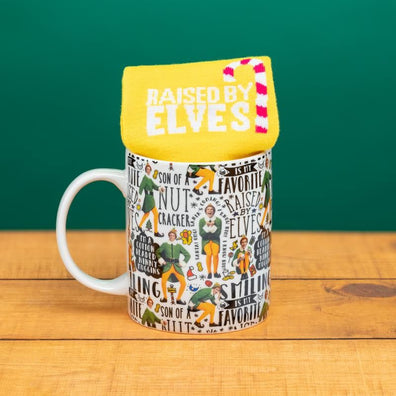 Taza con medias Elf
