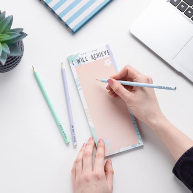 Bloc de notas y lápices Wellbeing Bienestar